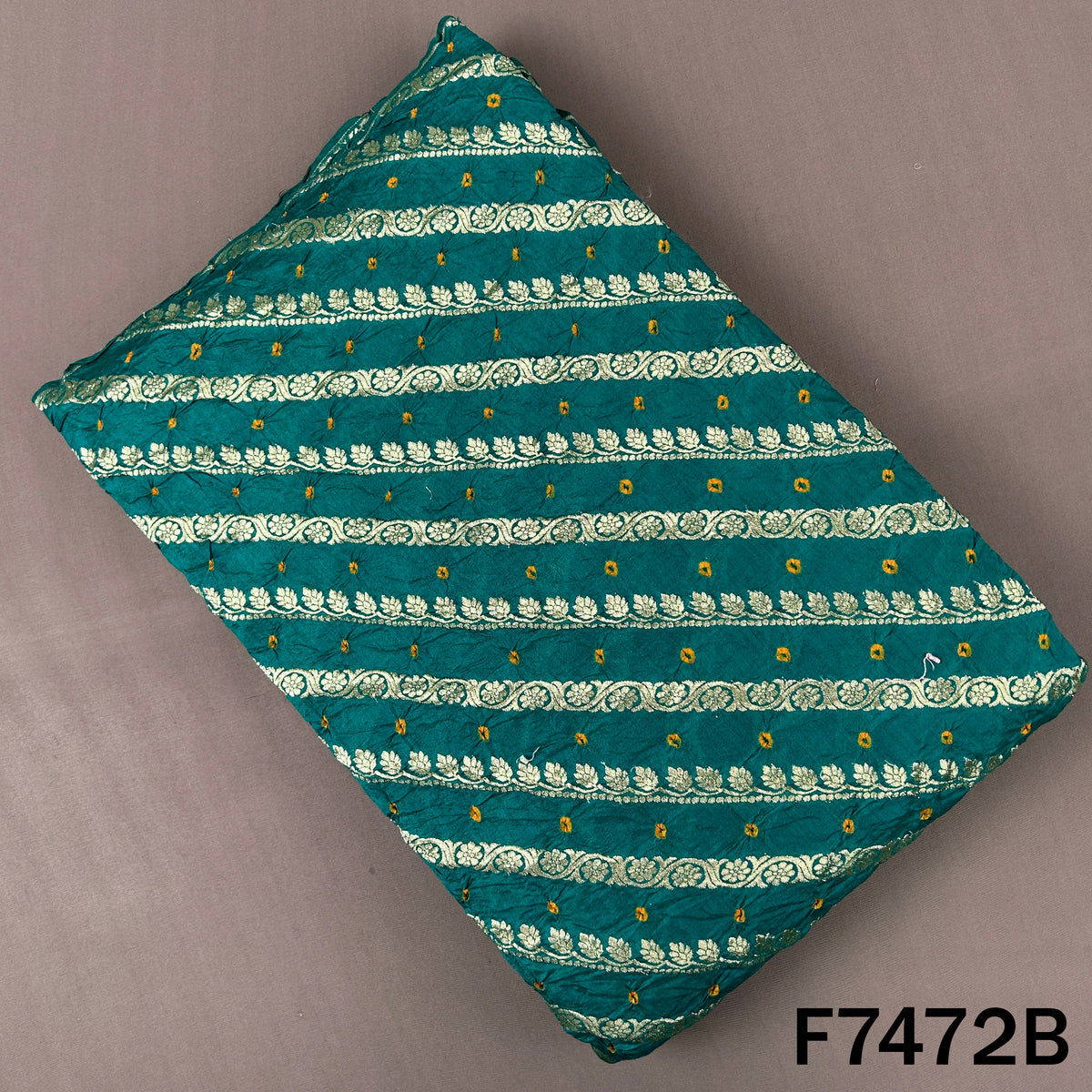 Pure Bandhani Silk Fabric - F7472