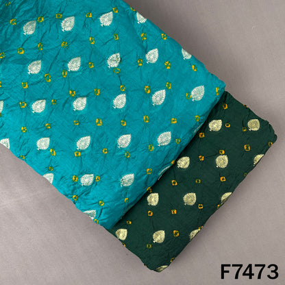 Pure Bandhani Silk Fabric - F7473