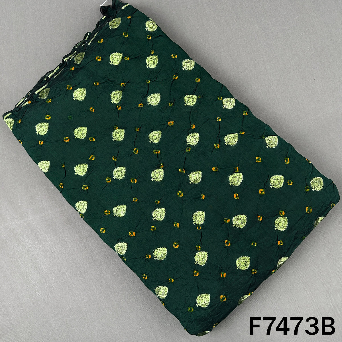 Pure Bandhani Silk Fabric - F7473
