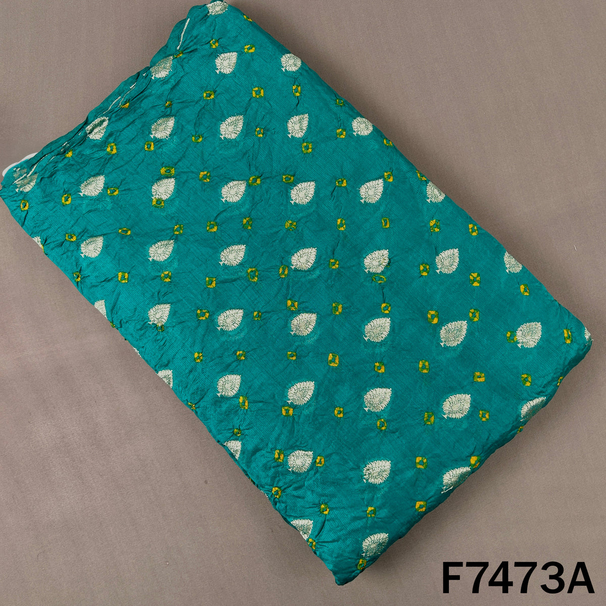 Pure Bandhani Silk Fabric - F7473