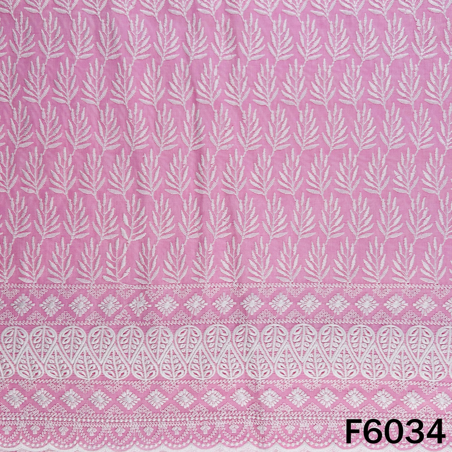 Chikankari Cotton Fabric - F6034