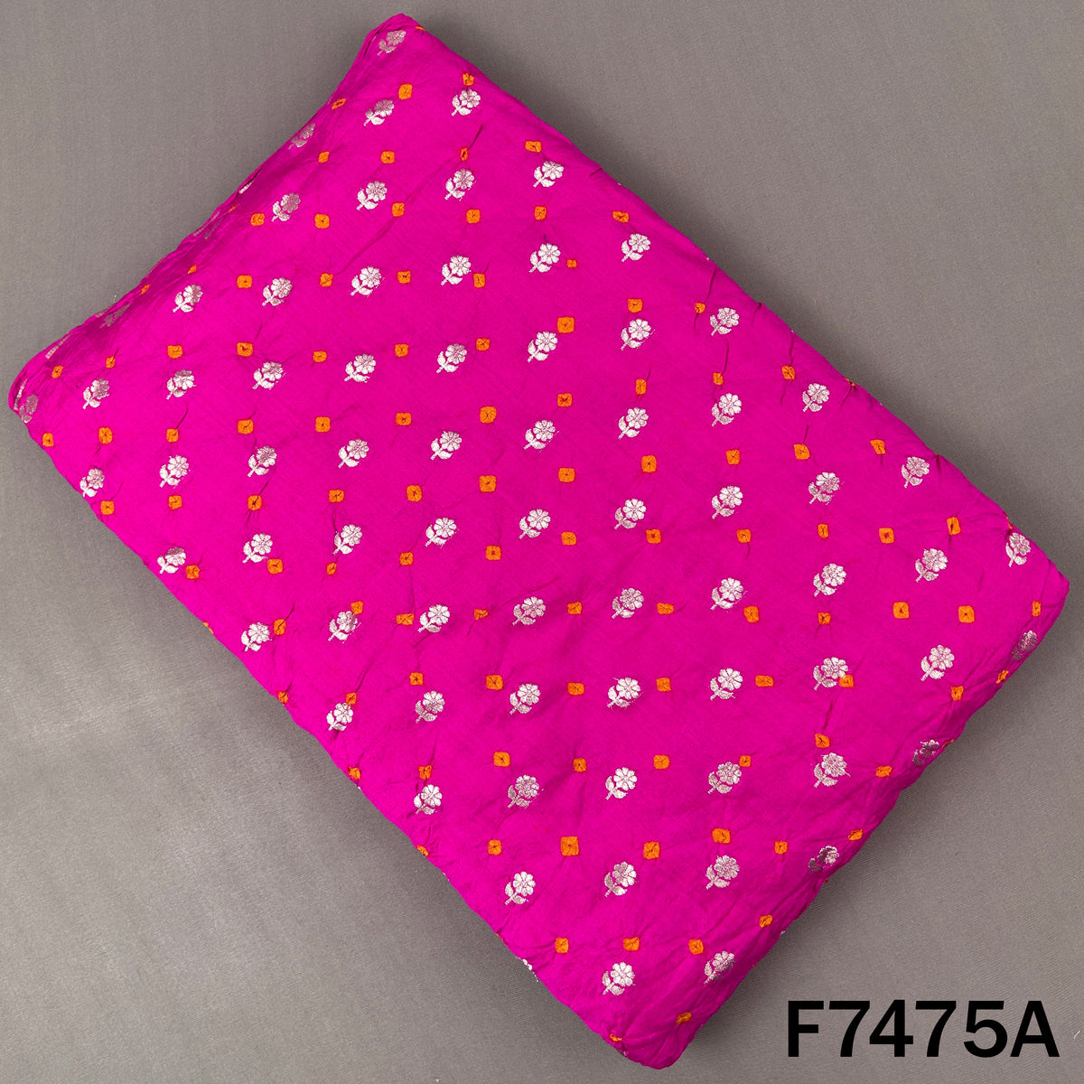 Pure Bandhani Silk Fabric - F7475