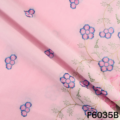Thread Embroidered Cotton Fabric - F6035