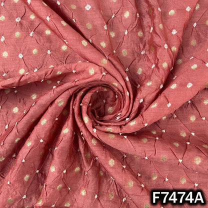 Pure Bandhani Silk Fabric - F7474