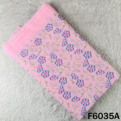 Thread Embroidered Cotton Fabric - F6035