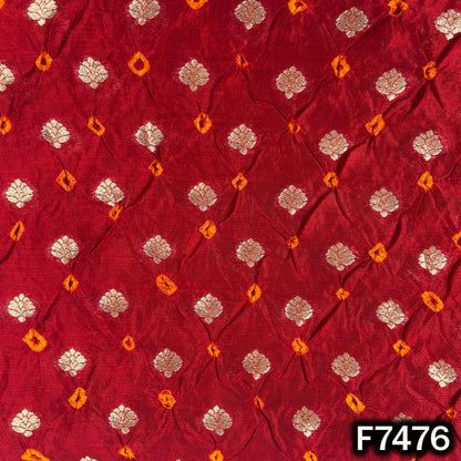 Pure Bandhani Silk Fabric - F7476