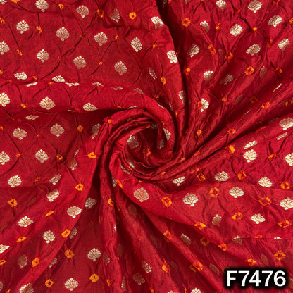 Pure Bandhani Silk Fabric - F7476