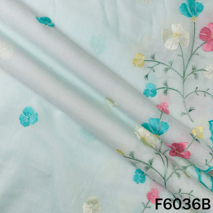 Thread Embroidered Cotton Fabric - F6036