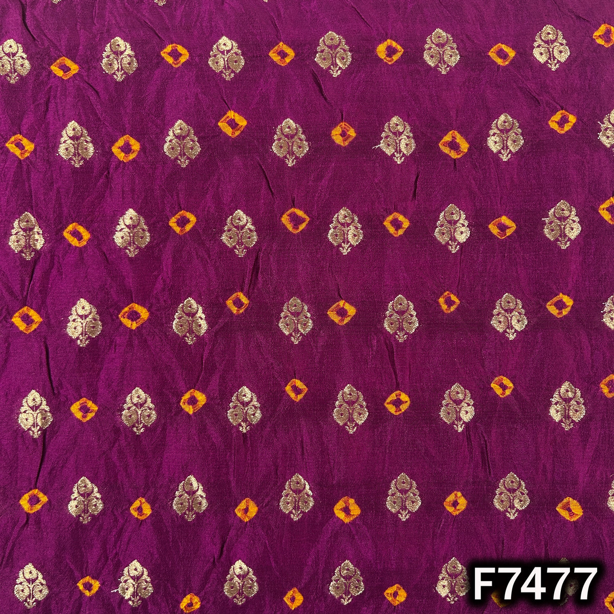 Pure Bandhani Silk Fabric - F7477
