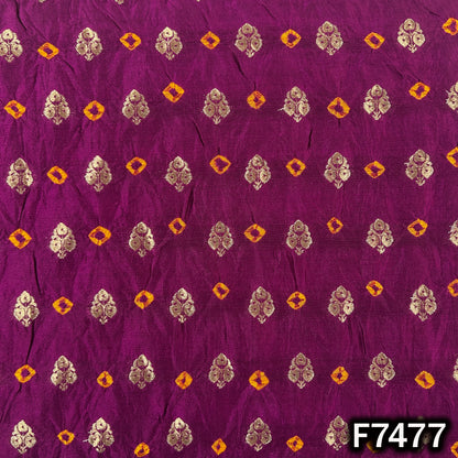 Pure Bandhani Silk Fabric - F7477