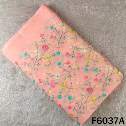 Thread Embroidered Cotton Fabric - F6037