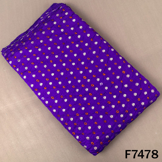 Pure Bandhani Silk Fabric - F7478