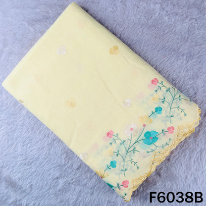 Thread Embroidered Cotton Fabric - F6038