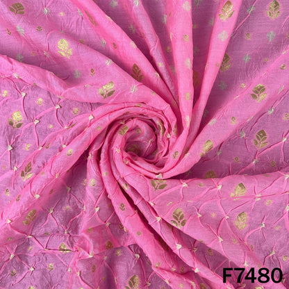 Pure Bandhani Silk Fabric - F7480