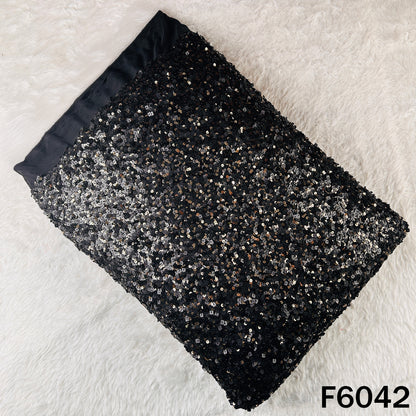 Sequins Embroidered Lycra Net Fabric - F6042