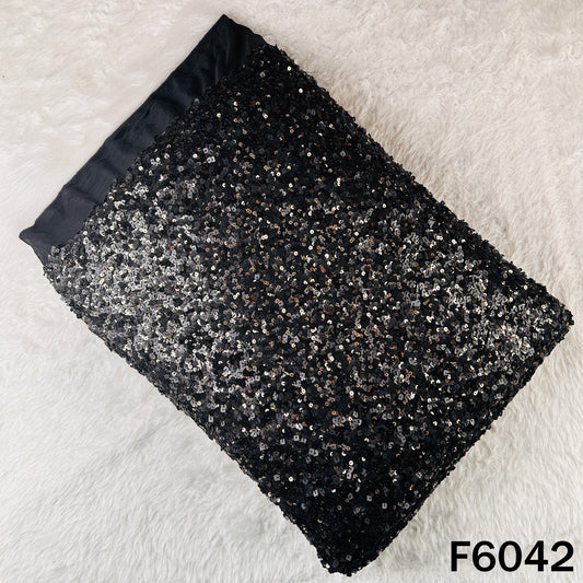 Sequins Embroidered Lycra Net Fabric - F6042