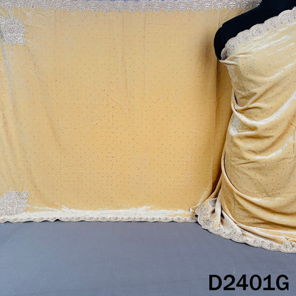Zari Stone Work Velvet Dupatta - D2401