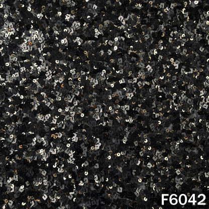 Sequins Embroidered Lycra Net Fabric - F6042