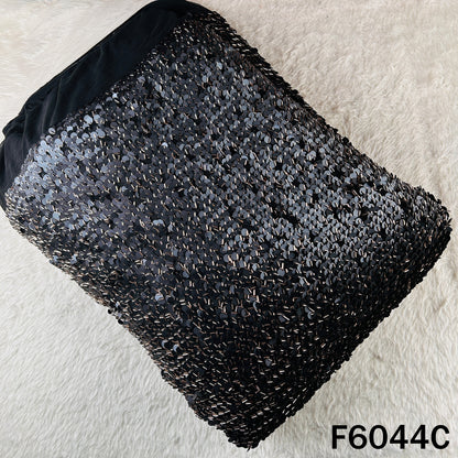 Cut Dana Sequins Embroidered Lycra Net Fabric - F6044
