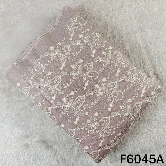Thread Sequins Embroidered Linen Cotton Fabric - F6045