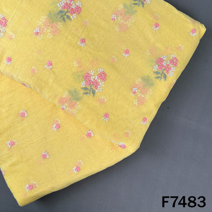 Thread Sequins Embroidered Mul Chanderi Fabric - F7483