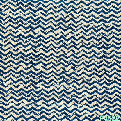 Indigo Print Rayon Cotton Fabric- F4522