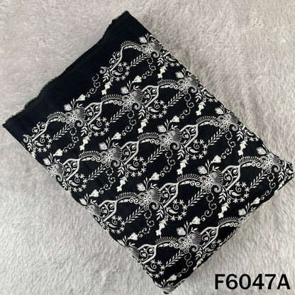 Thread Sequins Embroidered Linen Cotton Fabric - F6047