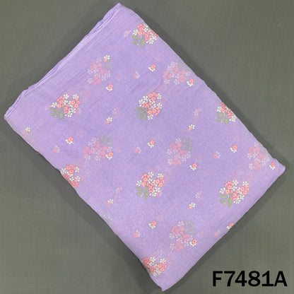 Thread Sequins Embroidered Mul Chanderi Fabric - F7481