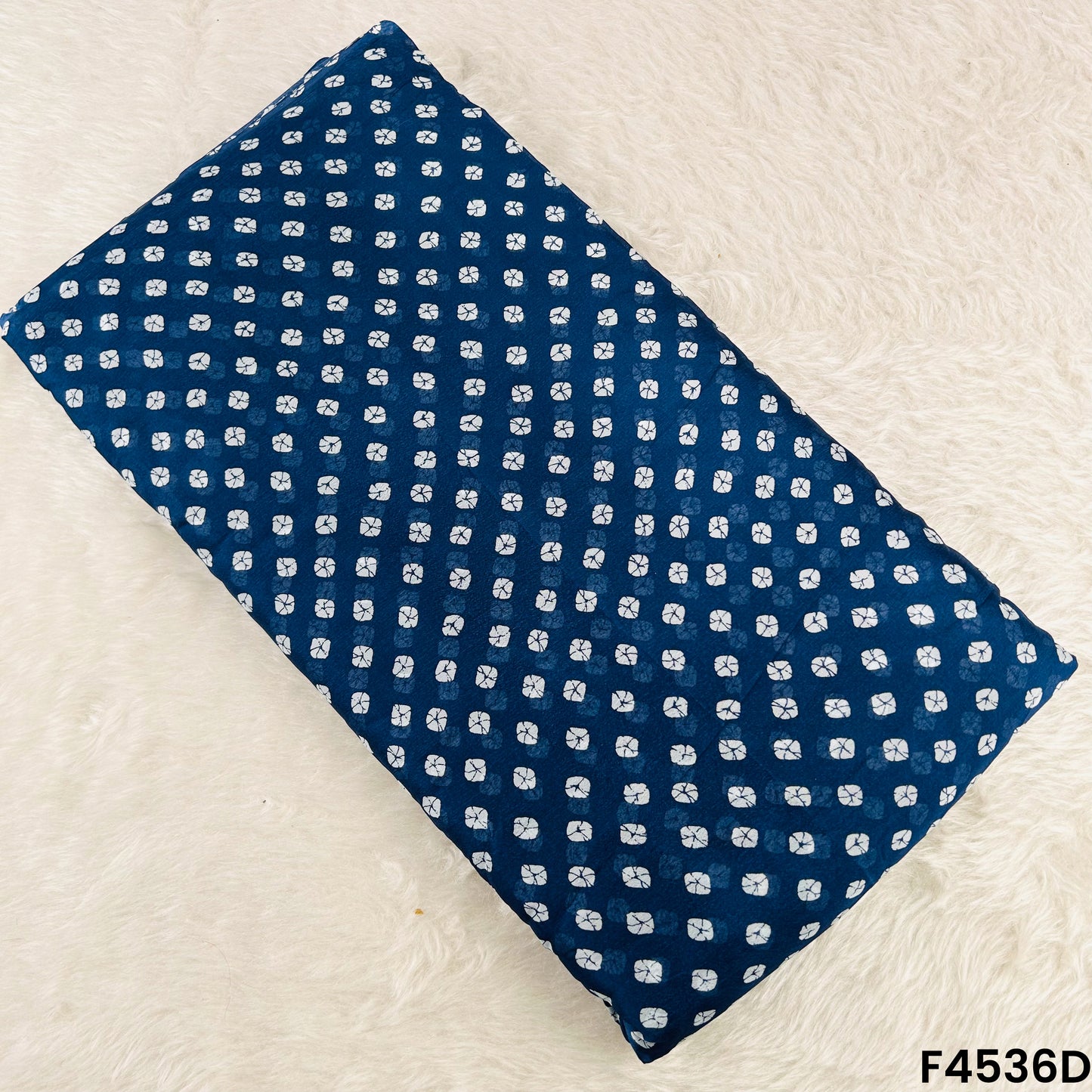 Bandhani Print Chinon Chiffon Fabric- F4536