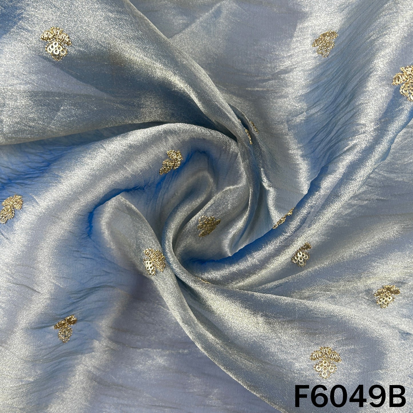 Zari Sequins Work Tissue Fabric - F6049