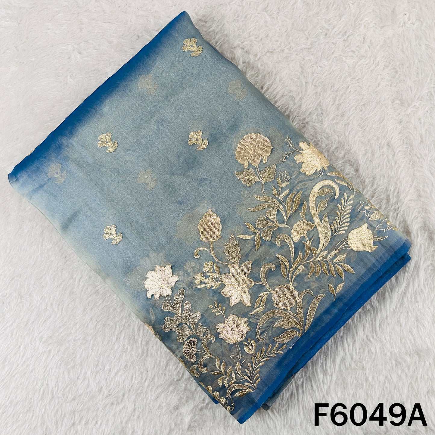 Zari Sequins Work Tissue Fabric - F6049