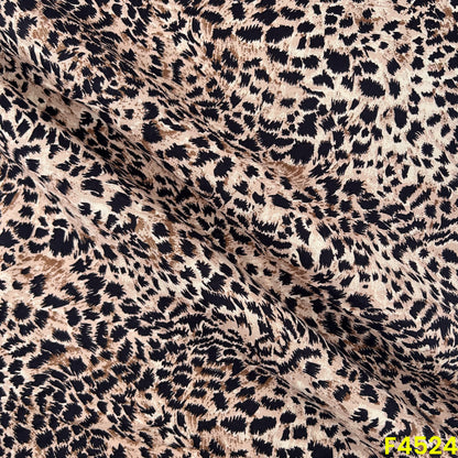 Animal Print Rayon Cotton Fabric- F4524