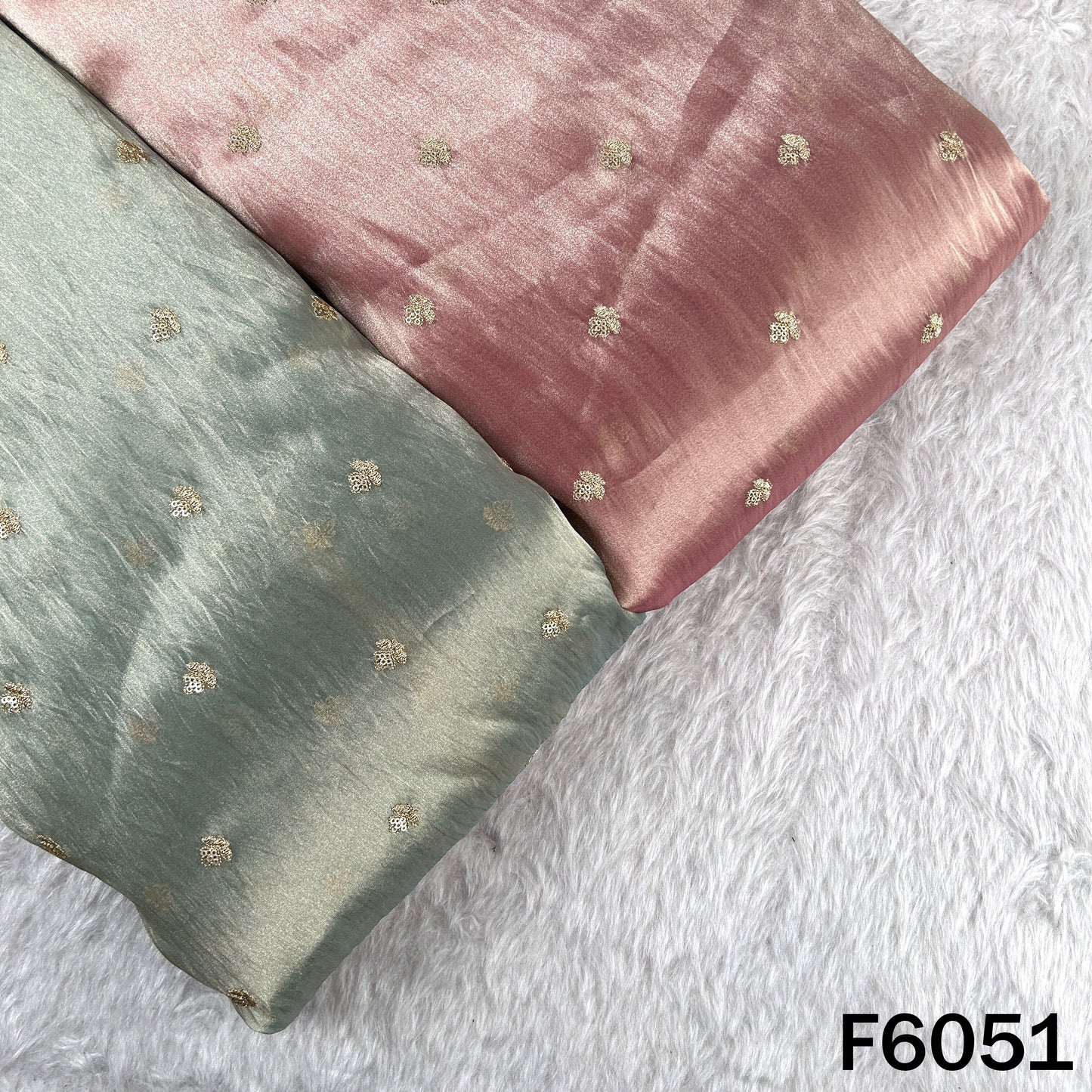 Zari Sequins Work Tissue Fabric - F6051