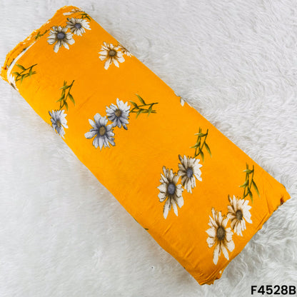 Floral Print Rayon Cotton Fabric- F4528