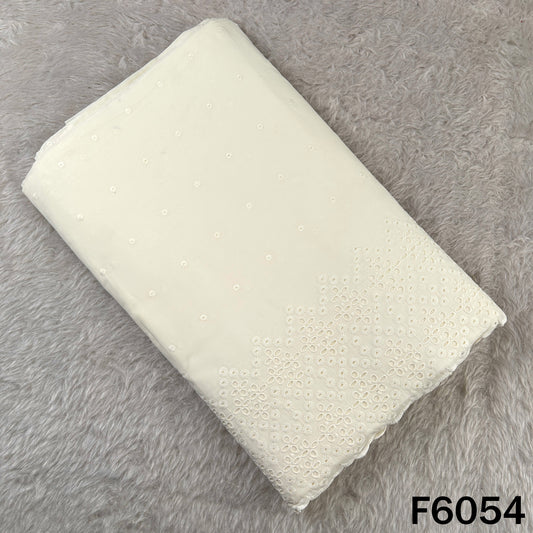 Chikankari Cotton Fabric - F6054