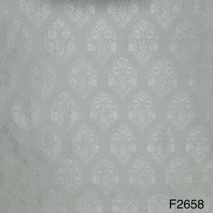 Self Jacquard Cotton Silk Fabric-F2658