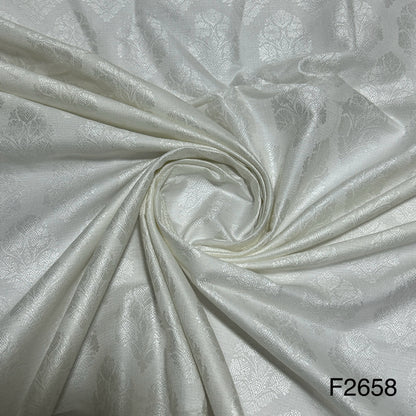Self Jacquard Cotton Silk Fabric-F2658