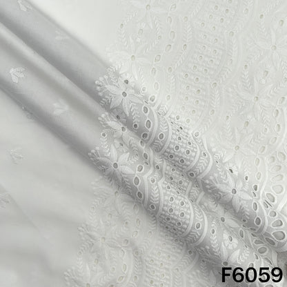 Chikankari Cotton Fabric - F6059