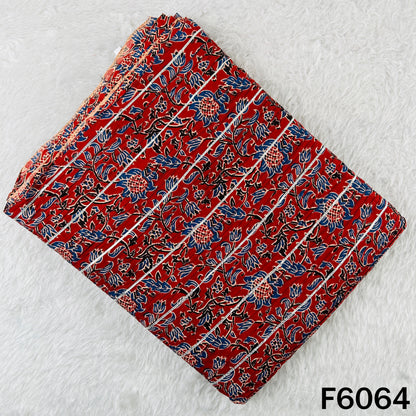 Printed Pintex Gota Patti Cotton Fabric - F6064