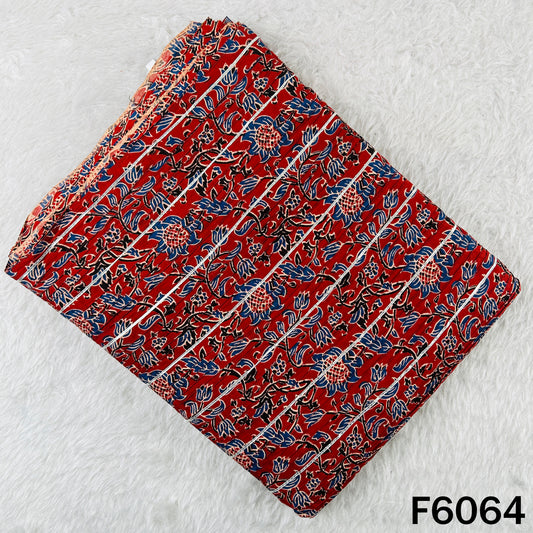 Printed Pintex Gota Patti Cotton Fabric - F6064