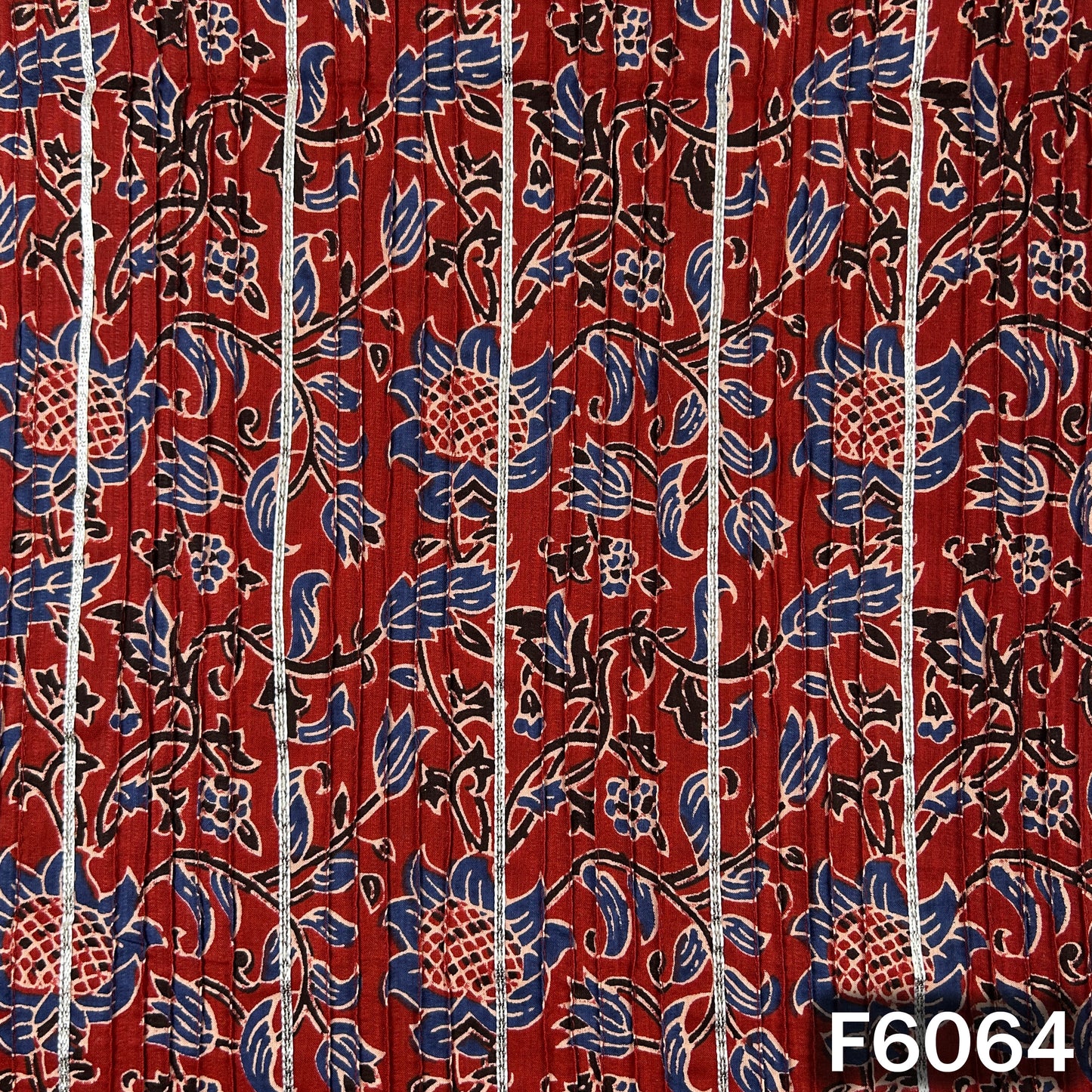 Printed Pintex Gota Patti Cotton Fabric - F6064