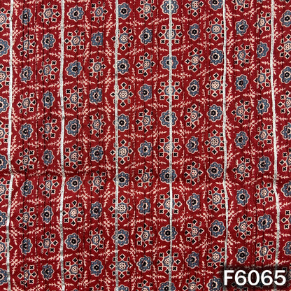 Printed Pintex Gota Patti Cotton Fabric - F6065