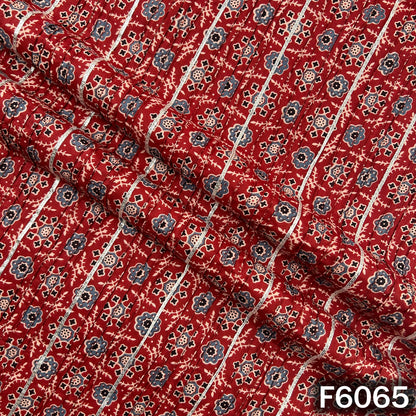 Printed Pintex Gota Patti Cotton Fabric - F6065