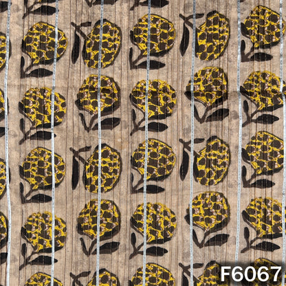 Printed Pintex Gota Patti Cotton Fabric - F6067