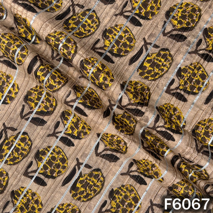 Printed Pintex Gota Patti Cotton Fabric - F6067