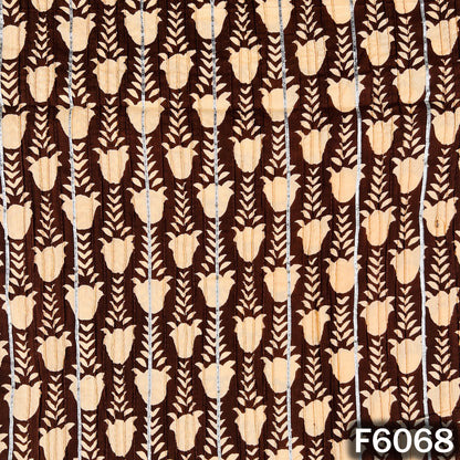 Printed Pintex Gota Patti Cotton Fabric - F6068