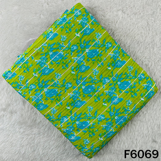 Printed Pintex Gota Patti Cotton Fabric - F6069