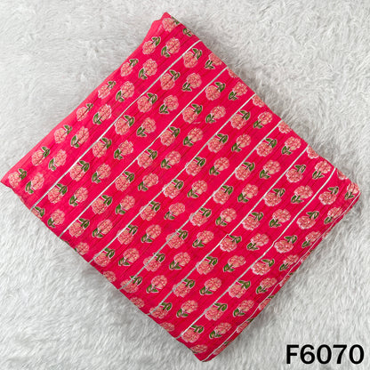 Printed Pintex Gota Patti Cotton Fabric - F6070