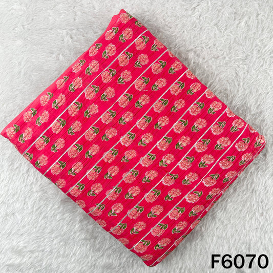 Printed Pintex Gota Patti Cotton Fabric - F6070