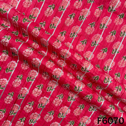 Printed Pintex Gota Patti Cotton Fabric - F6070